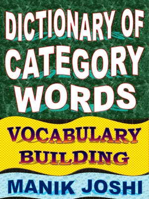 cover image of Dictionary of Category Words